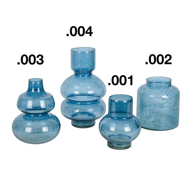 Glas Vase Vintage, blau