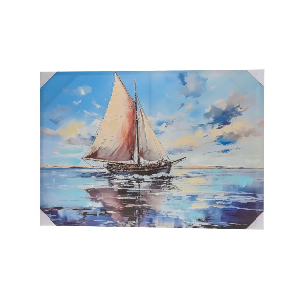 Kunstdruck mit 30% Acyrl auf Leinwand Kutter unter Segeln, 70x100cm