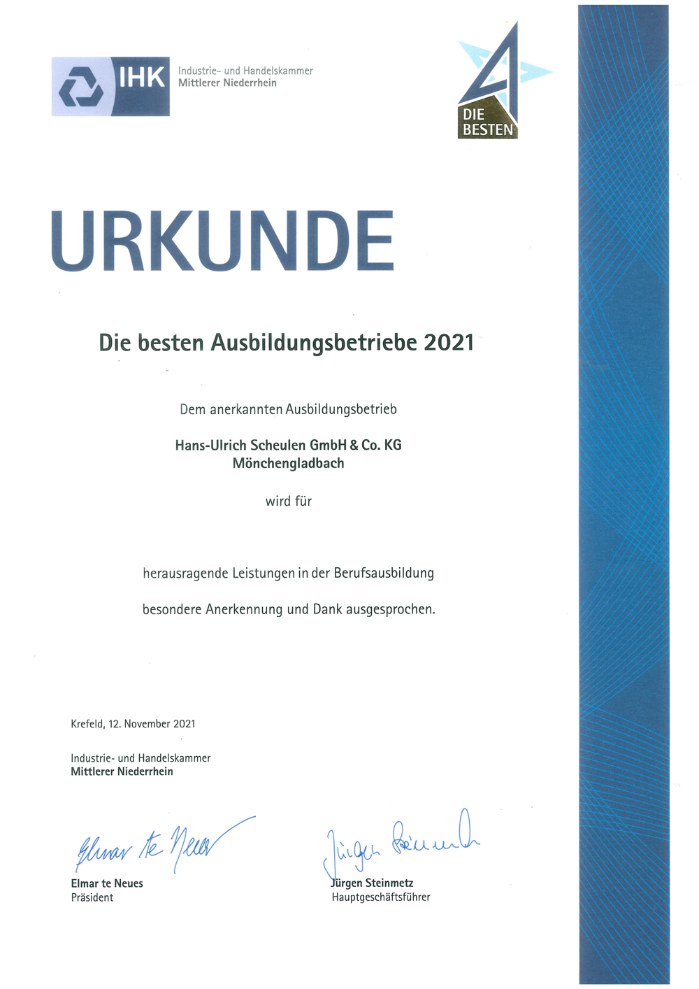 Bester Ausbildungsbetrieb 2021 Floristikgrosshandel