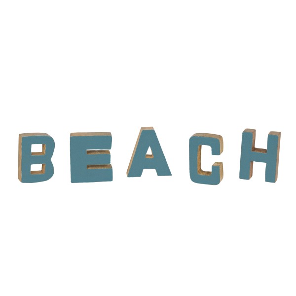 Schriftzug BEACH , 60xH16cm, blau