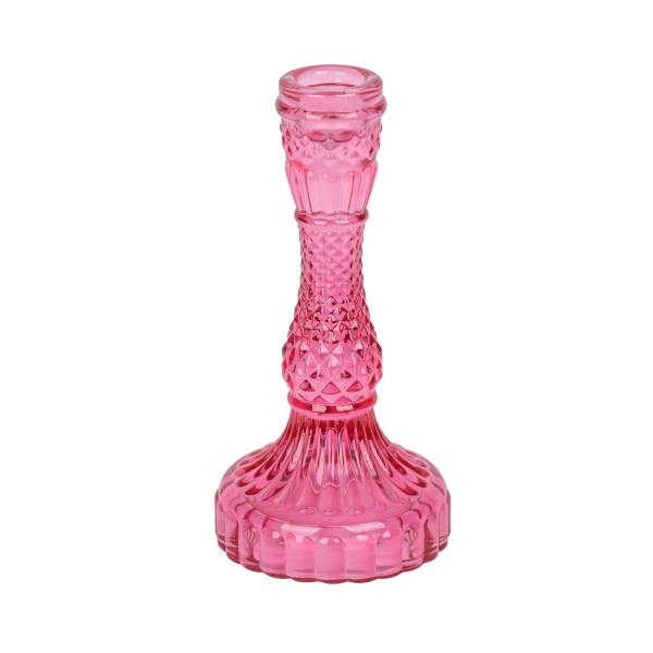 Kerzenleuchter D 8,5x H 17 cm rosa