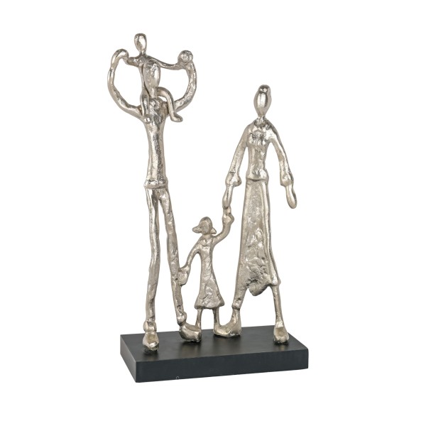 Metallfigur Familie, 21x10x38,5cm, Aluguss