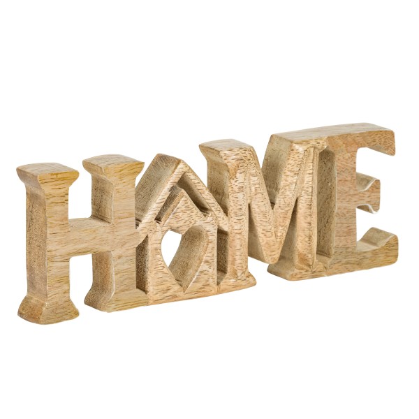 Schriftzug Home , 23 cm, Holz, natur 23x8x2,5cm