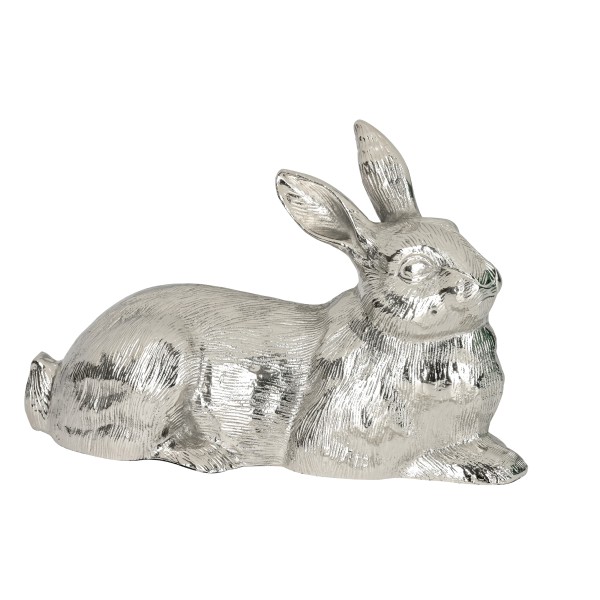 Aluguss Hase Nils , 34x21cm, silber