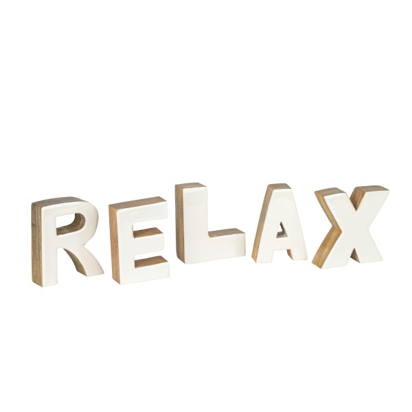 Schriftzug RELAX , 60xH16cm, weiß