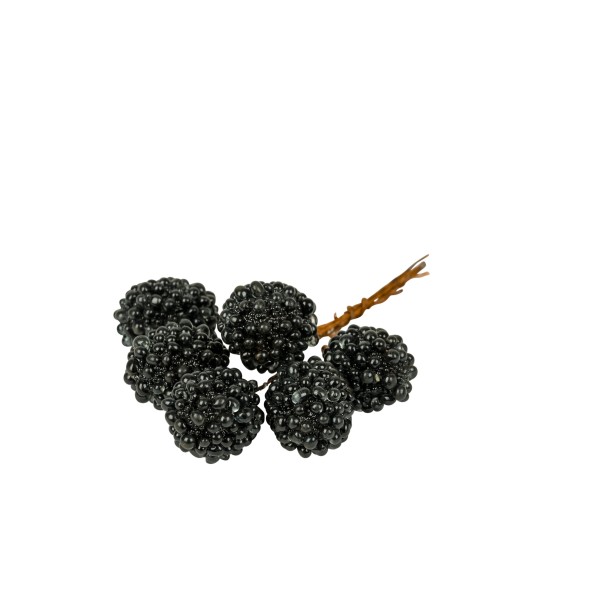 Brombeeren am Draht, 28mm, schwarz Btl/12 Bund a 6 St.