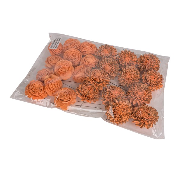 Sola Mix Beauty Rose/ Disco Zinia 8 cm 24 im Beutel orange