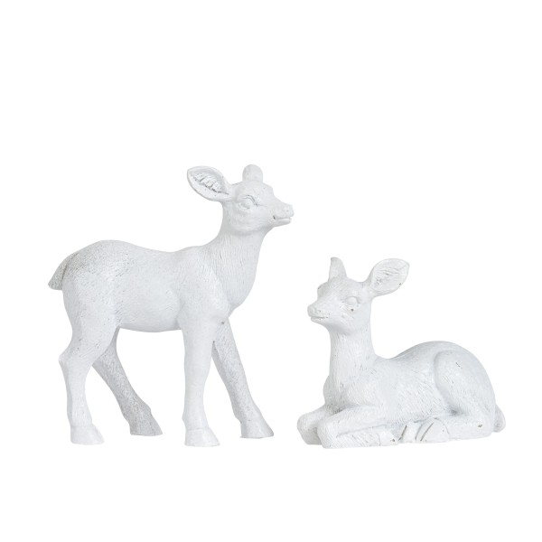 Poly-Bambi,stehend/liegend sortiert 5,3x2,5x4,5cm, weiß